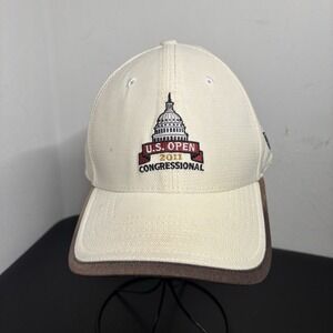 New Era US Open 2011 Congressional White Golf Hat Cap Unisex Hook and Loop